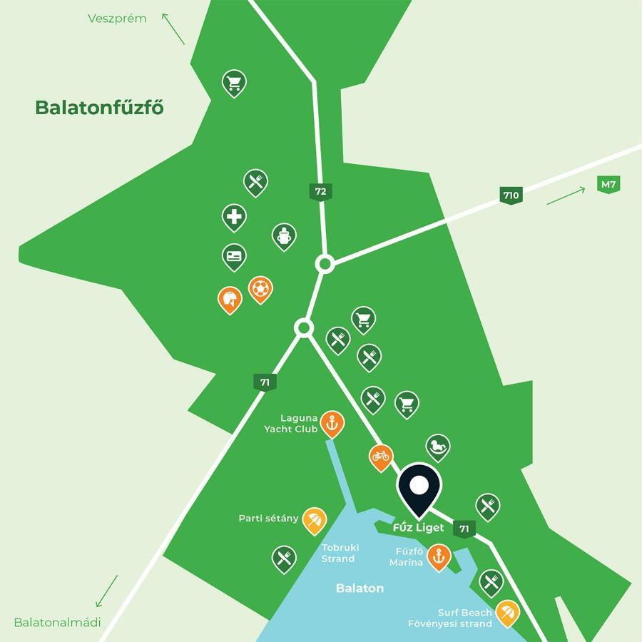 Fuzliget Surf Garden Leilighet Balatonfůzfő Eksteriør bilde